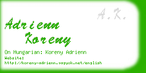 adrienn koreny business card